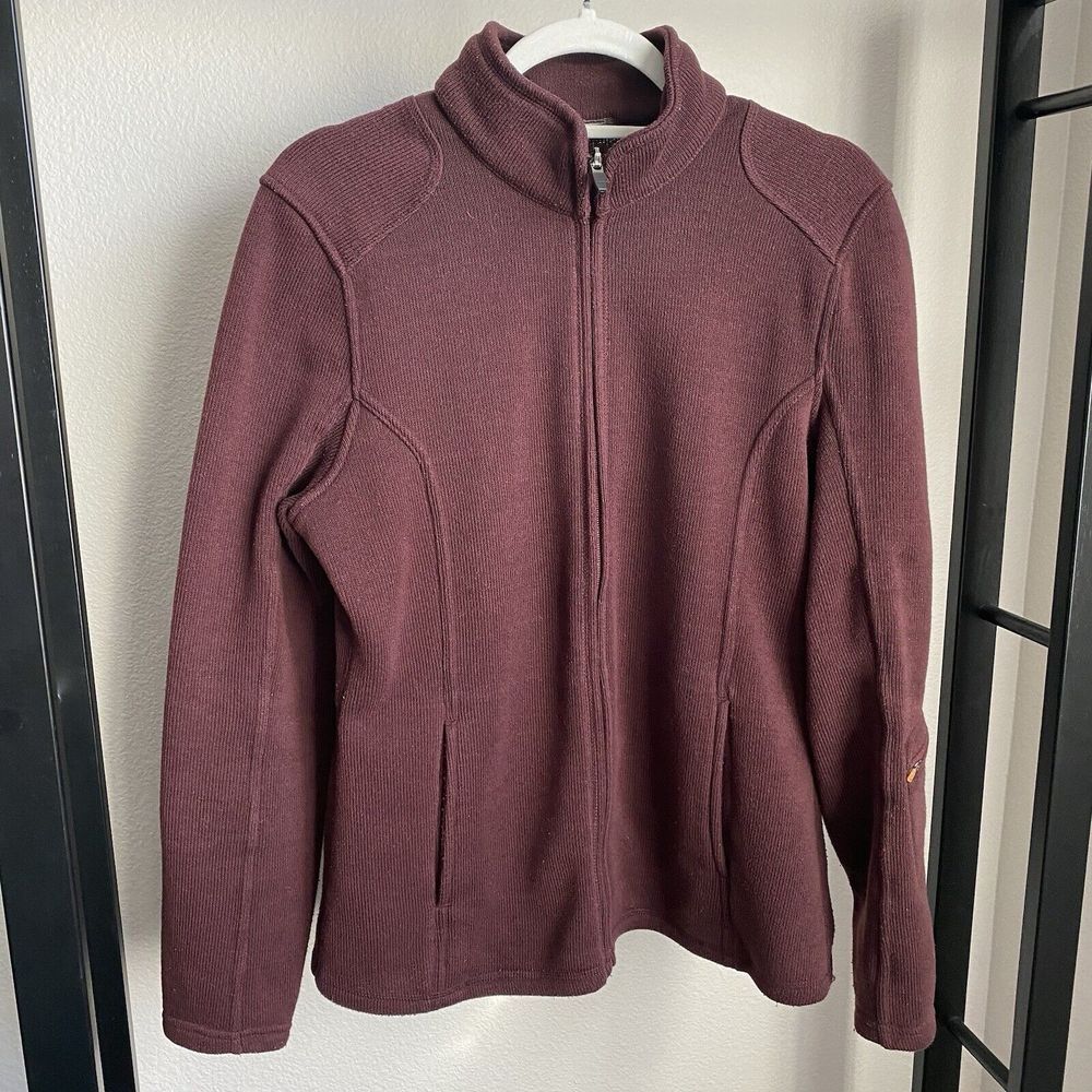 Vintage REI Jacket‎ Women's Large Full Zip Cabincore Gorpcore Outdoors Burgundy